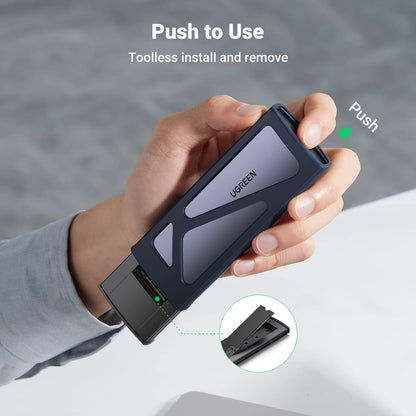 [CLEARANCE] UGREEN M.2 M-Key NVMe/PCIE SSD Hard Drive Aluminum Case Enclosure Adapter, 10Gbps USB 3.2 Gen2 USB C Transfer Rate, Supports M-Key & M+B Key and SSD Size 2230/ 2242/ 2260/ 2280 up to 8TB Capacity for Windows/macOs/Linux | 15512