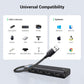 UGREEN 4-Port USB 3.2 Gen 1 Data Transfer Hub with USB C Charging Port, 5Gbps High-Speed Transmission, LED Indicator Light & 0.2M USB A Nickel Braided Cable for Keyboard, Game Consoles, Mouse, Printer, HDD w/ Windows, macoS, Linux Systems |  15548