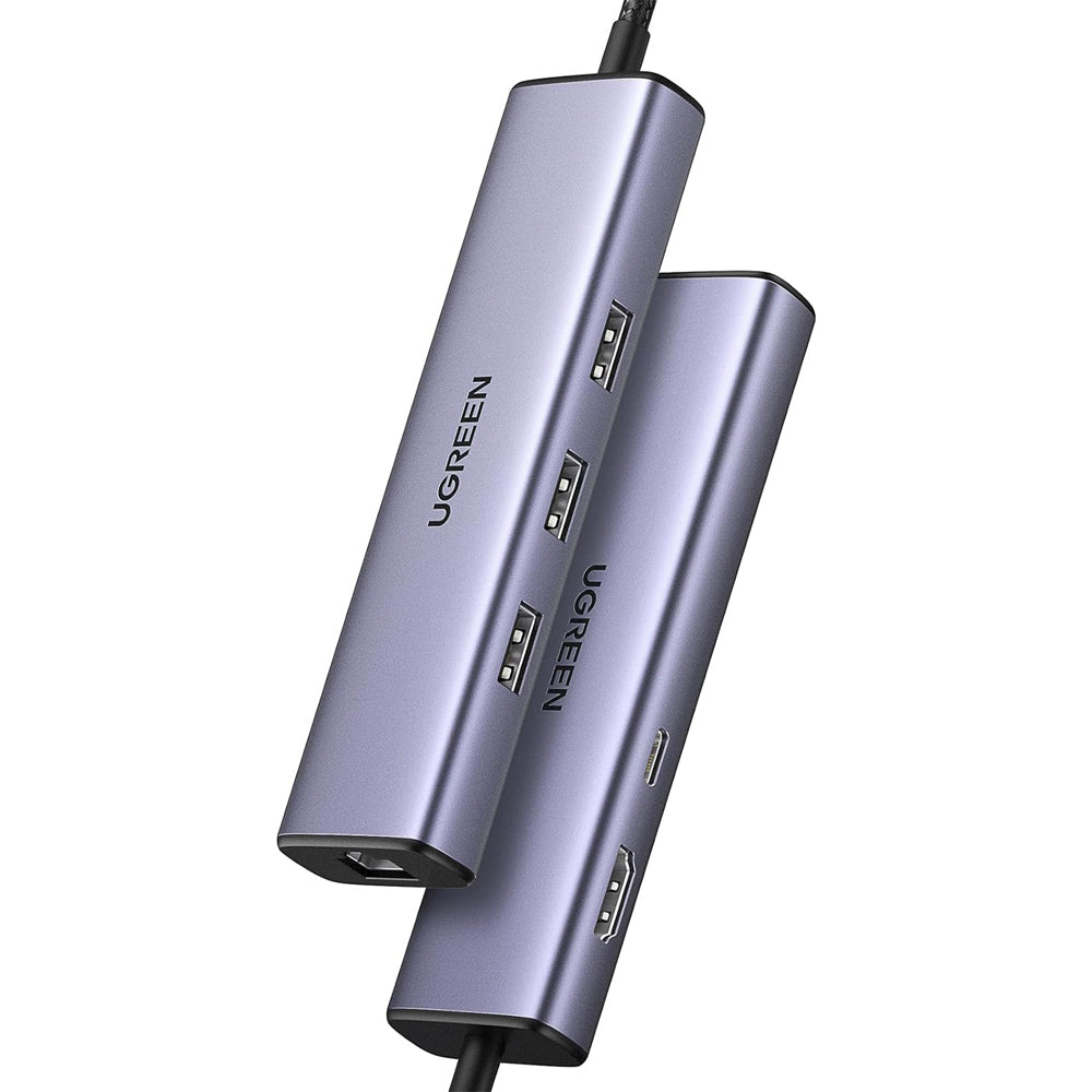 [CLEARANCE] UGREEN Revodok 6-in-1 Multifunctional USB C Hub with 4K UHD HDMI, 100W PD Fast Charger, 2x 480Mbps USB A 2.0, 5Gbps USB A 3.0, 1000Mbps RJ45 Gigabit Ethernet Port for MacBook, iMac, PC, Laptop, etc. - Supports Windows, macOS, Linux | 15495