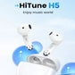 UGREEN HiTune H5 Bluetooth 5.3 True Wireless Earbuds with 4-Mic AI Call Noise Reduction, 26hrs of Music Playtime, IPX5 Waterproof Rating, and Smart Touch Control