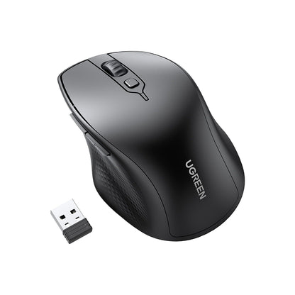 UGREEN Ergonomic Dual-Mode Wireless Mouse with Bluetooth Connectivity and 2.4GHz USB no Receiver (Plug and Play) Maximum Sensitivity of 4000 DPI for MacBook iMac MacOS Windows Linux Computer Laptop | MU101