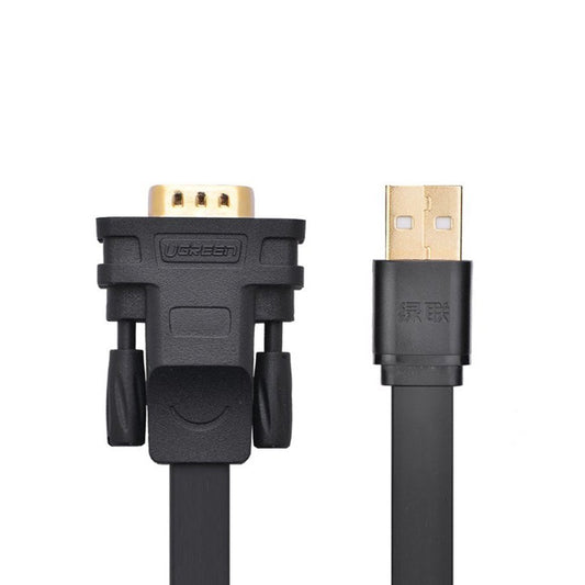UGREEN 2 Meters USB 2.0 Male to RS232 DB9 Male Serial Adapter Cable with Gold Plated Connectors, Multi-Layer Shielding for PC, Desktop Computer, Router, Barcode Scanner, Serial Printer, etc. - Supports Windows, macOS, Linux | 20218