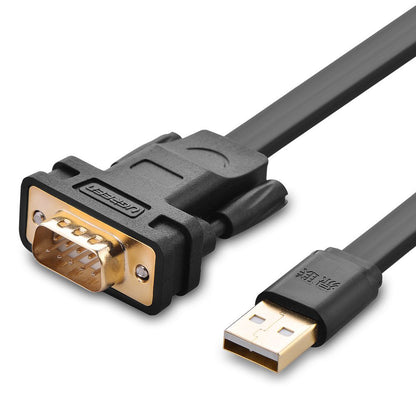 [CLEARANCE] UGREEN 2 Meters USB 2.0 Male to RS232 DB9 Male Serial Adapter Cable with Gold Plated Connectors, Multi-Layer Shielding for PC, Desktop Computer, Router, Barcode Scanner, Serial Printer, etc. - Supports Windows, macOS, Linux | 20218