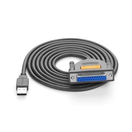UGREEN Bi-Directional USB 2.0 Male to DB25 Female 2 Meters Parallel Printer Adapter Cable with 12Mbps Transfer Rate for PC, Desktop Computer, Laptop, Inkjet, Laser, Dot Matrix, Label Printer - Supports Windows, macOS, Linux | 20224