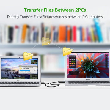 [CLEARANCE] UGREEN 2 Meters USB 2.0 Type-A Fast Data Link Cable with 480Mbps Transmission Speed for PC Computers Laptop with Windows XP/7/8/10/macOS 10.5 and above - Black | 20233