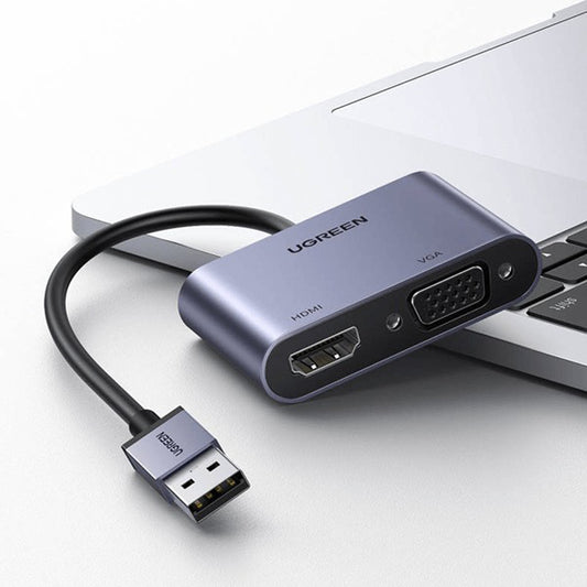 UGREEN USB 3.0 to HDMI / VGA Converter Adapter for MacBook, iMac, PC, Laptop, Desktop Computer, TV, Display Monitor, Projector, etc. | 20518