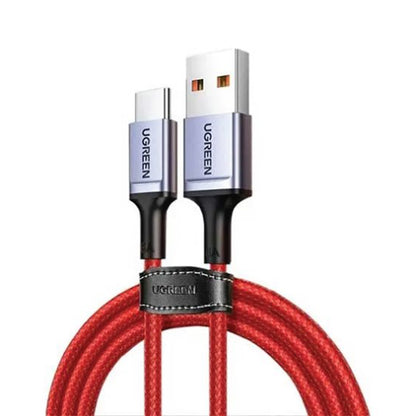 UGREEN 6A USB-A to USB-C (1m) Nylon-Braided Fast Charging & Data Sync Type C Charger Cable for Smartphones, Tablets, Cameras & Electronics Devices | US385