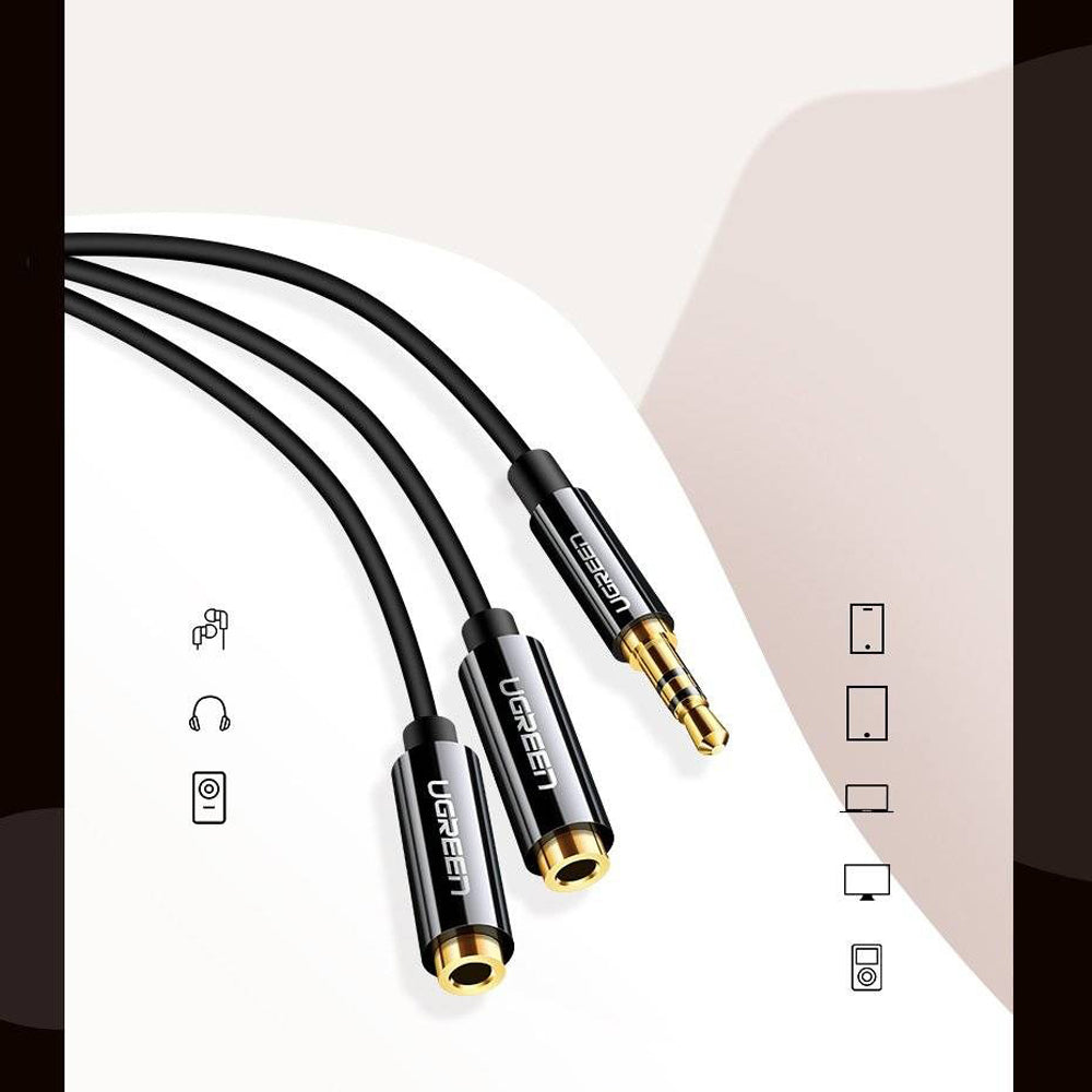 UGREEN 3.5mm Jack  AUX Stereo Audio Splitter Cable for Headphones, Speaker, Microphone, etc. | 20816