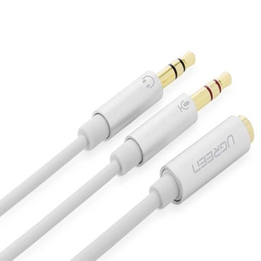 UGREEN 3.5mm TRRS Female to 2 TRS Male AUX Audio Splitter Cable with Gold-Plated Jack Connectors for PC, Laptop, Phone, Tablet, Speaker,  Amplifier, Headphone, etc. | 20897