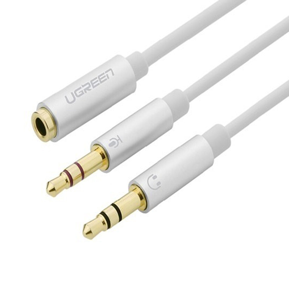 UGREEN 3.5mm TRRS Female to 2 TRS Male AUX Audio Splitter Cable with Gold-Plated Jack Connectors for PC, Laptop, Phone, Tablet, Speaker,  Amplifier, Headphone, etc. | 20897