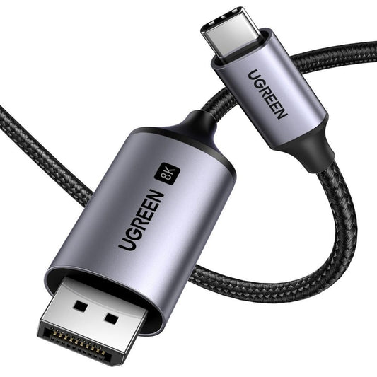 UGREEN 8K UHD USB-C to DP 1.4 (1m) High-Speed Type C to DisplayPort Adapter Cable - Supports 32.4Gbps Transmission, 240Hz Refresh Rate, 3D Visuals & Dynamic HDR for TVs, Monitors, Projectors, Smartphones, Tablets, Laptops & Computers | CM556