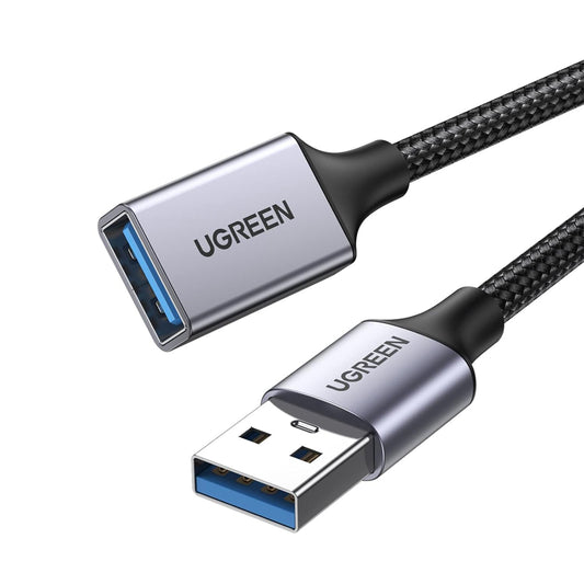 UGREEN USB 3.0 Type A Female to Male Extension Nylon Braided Cable with 5Gbps Transmission Speed for PC, Laptop Computers and Game Consoles (0.5 Meter / 1 Meter / 2 Meters / 5 Meters) | 10494 10495 10497 25285