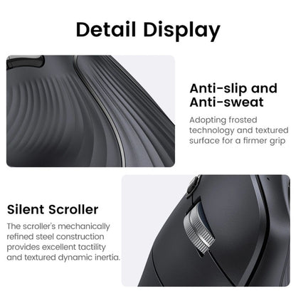 UGREEN Wireless Vertical Ergonomic Mouse Bluetooth 5.0 & 2.4GHz Silent 4000 DPI Multi-Device | MU008
