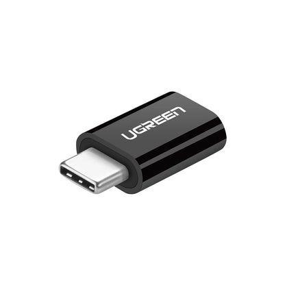 [CLEARANCE] UGREEN USB Type-C Male to Micro USB Female Adapter with 480Mbps Data Speed for Micro USB, Flash Drives, OTG Cable to Smartphone & Tablet Devices - Black | 30391