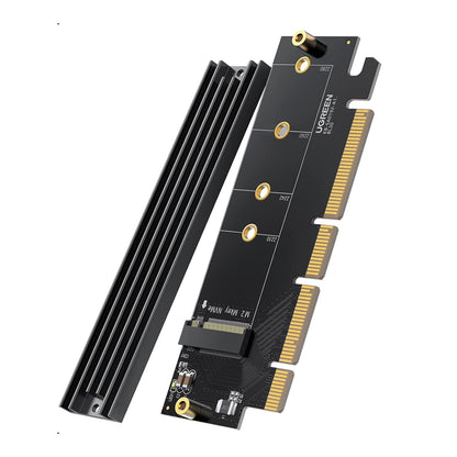 UGREEN M.2 NVMe SSD M-Key to PCIe 4.0 Internal Adapter Expansion Card with 64Gbps Transfer Speed for PC & Desktop Computer - Supports Windows, Linux, macOS | 30715