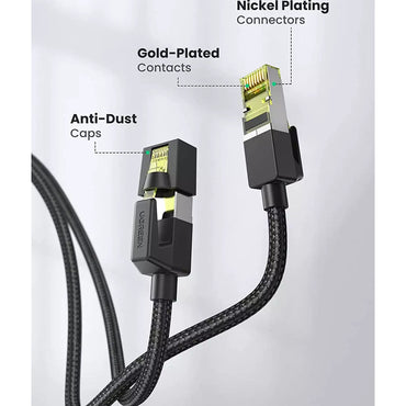 [CLEARANCE] Ugreen 10 Meters Cat 7 High-Speed Braided RJ45 Ethernet Cable with Pure Copper Core, 10Gbps 600MHz Transmission Speed, Nylon Braided Jacket for PC, Laptop, TV, PS5, PS4, Xbox One, Modem, Router, Printer, etc | 30791
