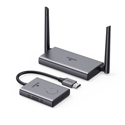 UGREEN 50633A 50-Meter 1080p 60Hz Full HD 5GHz Wireless HDMI + VGA + 3.5mm Video Extender Transmitter and Receiver with LED Indicator and Type C Power Port