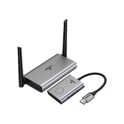 UGREEN 50633A 50-Meter 1080p 60Hz Full HD 5GHz Wireless HDMI + VGA + 3.5mm Video Extender Transmitter and Receiver with LED Indicator and Type C Power Port