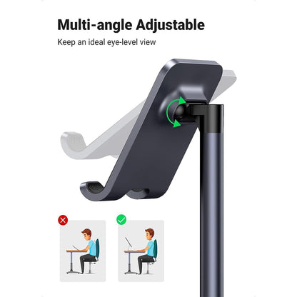 [CLEARANCE] UGREEN Adjustable Desk Phone Holder Stand with Weighted Base for iPhone, Samsung Galaxy, Huawei, Oppo, Vivo, Xiaomi, Android Smartphone, etc. (Black) | 60324