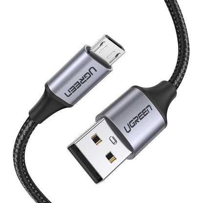 [CLEARANCE] UGREEN 2.4A 3 Meters USB 2.0 Male to Micro USB Male Data Charging Cable 480Mbps for Mobile Phones and Other Compatible Devices - Black