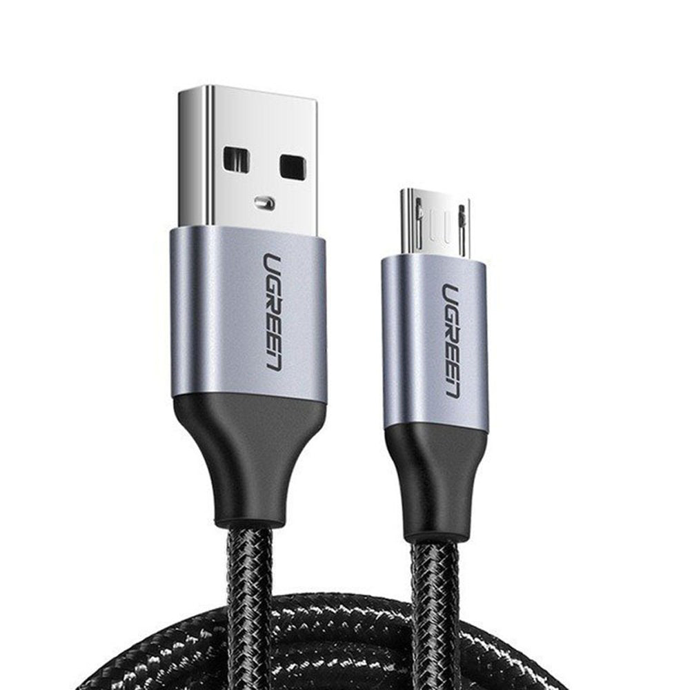 UGREEN 2.4A 3 Meters USB 2.0 Male to Micro USB Male Data Charging Cable 480Mbps for Mobile Phones and Other Compatible Devices - Black