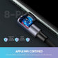 [CLEARANCE] UGREEN 12W 2.4A 1 Meter USB A 2.0 to Angled Lightning Nylon Braided Charging Data Cable Charger with 480Mbps Transfer Rate for iPhone, iPad, iPod | 60521