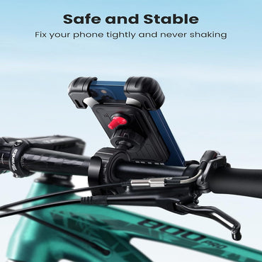[CLEARANCE] UGREEN Universal Clamp Type Handle Bar Mobile Phone Holder with 22-28mm Clamping Capacity, 360° Adjustable Angle, and 3-Section Clamp for Bicycle and Motorcycle | 60548