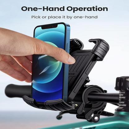 [CLEARANCE] UGREEN Universal Clamp Type Handle Bar Mobile Phone Holder with 22-28mm Clamping Capacity, 360° Adjustable Angle, and 3-Section Clamp for Bicycle and Motorcycle | 60548