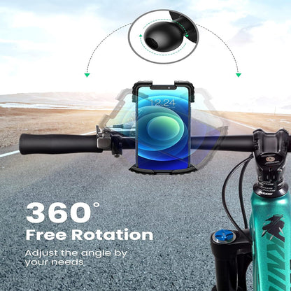 [CLEARANCE] UGREEN Universal Clamp Type Handle Bar Mobile Phone Holder with 22-28mm Clamping Capacity, 360° Adjustable Angle, and 3-Section Clamp for Bicycle and Motorcycle | 60548