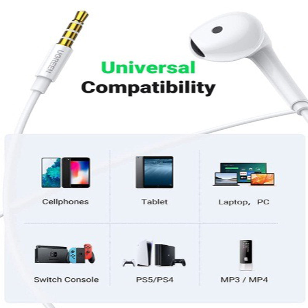 UGREEN HiTune USB C / 3.5mm Wired In-Ear Earphones with In-Line Microphone and Controls for Phone, Tablet, Laptop, PC, Music Player, etc. | 60700 60692