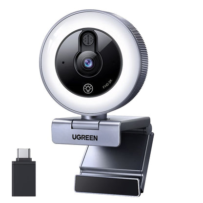 UGREEN 2K USB HD Webcam with Ring Light | CM910