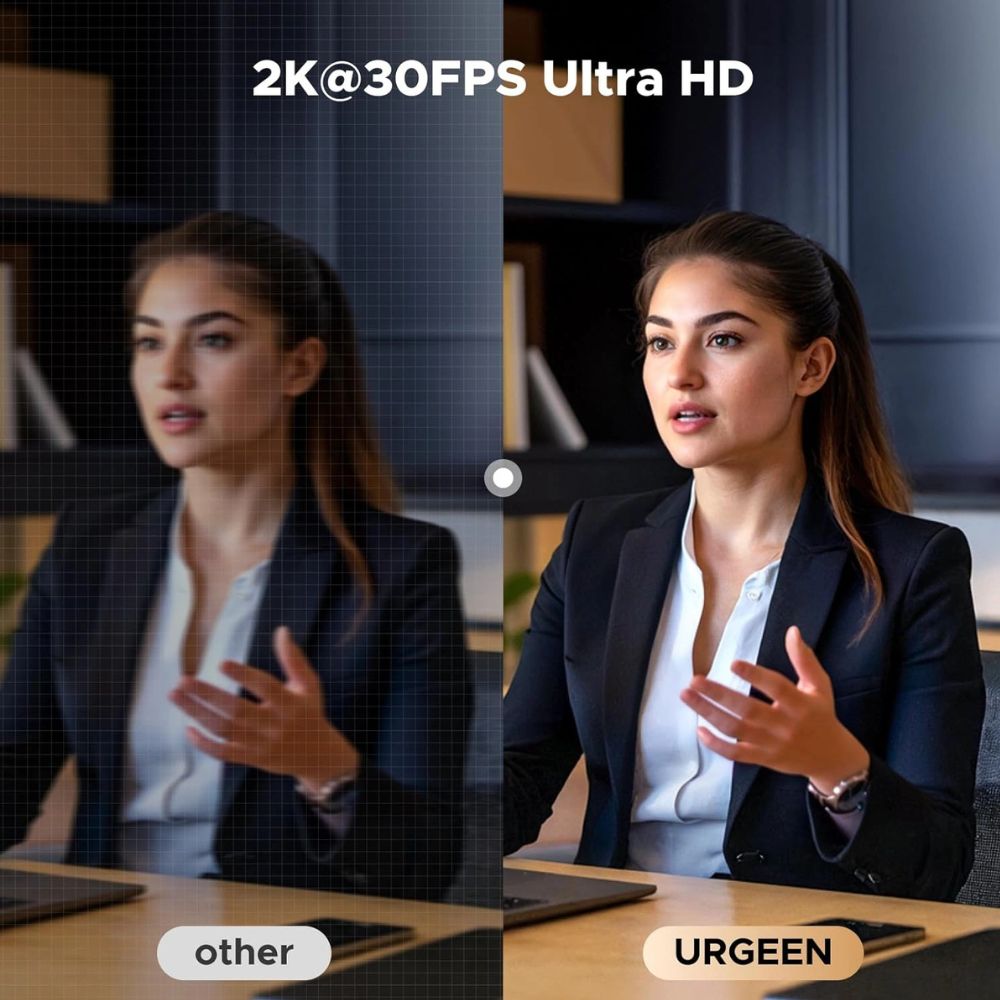UGREEN 2K USB HD Webcam with Ring Light | CM910