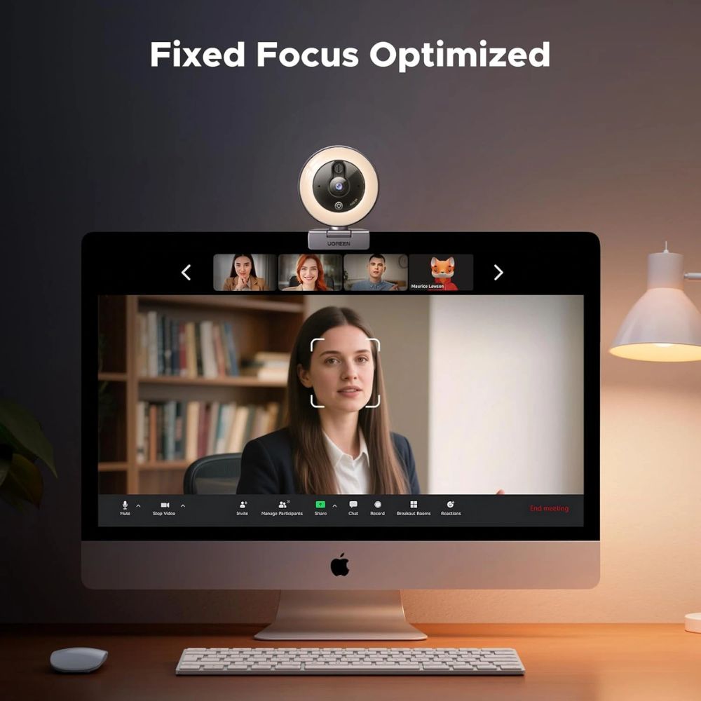 UGREEN 2K USB HD Webcam with Ring Light | CM910