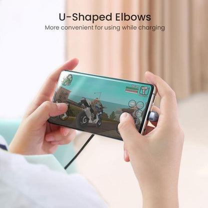 [CLEARANCE] UGREEN U-Bend Angled USB Type C to USB A Data Quick Charging Cable Charger (1- Meter) for Smartphone, Tablet, Camera, Samsung Galaxy Plus Ultra, Huawei, Xiaomi, etc. | 70313