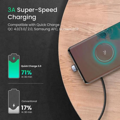 [CLEARANCE] UGREEN U-Bend Angled USB Type C to USB A Data Quick Charging Cable Charger (1- Meter) for Smartphone, Tablet, Camera, Samsung Galaxy Plus Ultra, Huawei, Xiaomi, etc. | 70313