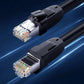UGREEN CAT8 S/FTP RJ45 Ethernet Patch Network Gold-Plated Copper Cable with 25Gbps Data Transfer, 2000MHz Bandwidth for PC, Computer, Games Consoles, Router, Modem - Black (0.5 Meter, 1-Meter, 1.5 Meters, 2-Meters, 3-Meters, 5-Meters)