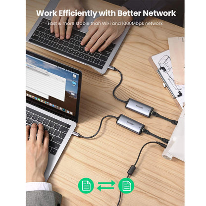 UGREEN RJ45 to USB C 2.5G Gigabit Ethernet Network Cable Adapter with 2500Mbps High-Speed Transmission Rate for PC, Notebook Computer, Laptop, MacBook, iMac, iPad Pro, etc. - Support Windows, macOS, iOS | 70446