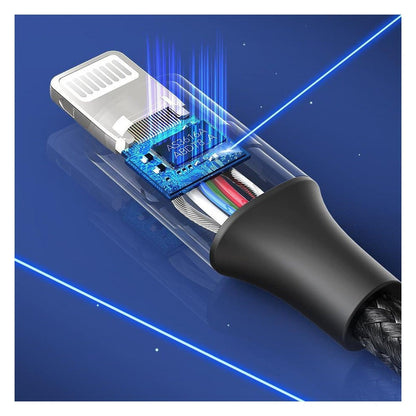 [CLEARANCE] UGREEN 20W 3A USB C to Lightning Fast Charging & Data Sync Cable (1.5 Meters) with Up to 480Mbps Transfer Rate, Nylon Braided Jacket, Multi-Layer Shielding for iPhone, iPad, iPod, AirPods (Silver) - 70524