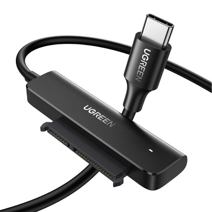 [CLEARANCE] UGREEN SATA III to USB C 3.1 Gen 1 Adapter Cable with 5Gbps Data Transfer Rate for 2.5" SSD & Hard Disk Drive to PC, Desktop Computer, Laptop, TV, etc. - Supports Windows, macOS, Linux, Chrome OS | 70610