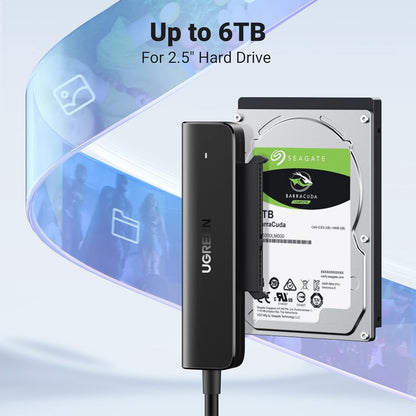 [CLEARANCE] UGREEN SATA III to USB C 3.1 Gen 1 Adapter Cable with 5Gbps Data Transfer Rate for 2.5" SSD & Hard Disk Drive to PC, Desktop Computer, Laptop, TV, etc. - Supports Windows, macOS, Linux, Chrome OS | 70610