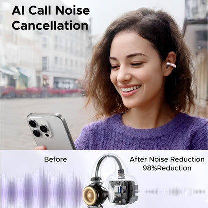 UGREEN HiTune S3 Open-Ear Clip Wireless Earbuds with Bluetooth 5.4 AI ENC 30H IPX5 USB-C | WS209