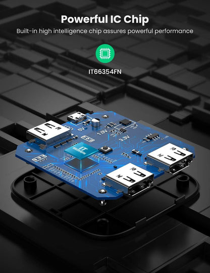UGREEN 2-in-1 Female to Female HDMI 2.0 Switcher 4K/60Hz with 18Gbps Speed Bandwidth, 3D, CEC, HDR, Switch Button, LED Light Indicator for TV, Game Consoles, DVD player, Projector, Laptop, PC, Computers Windows, MacOs, Linux | 80126