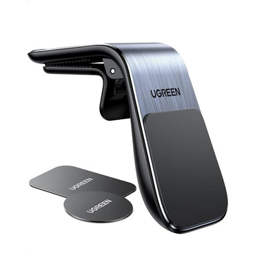[CLEARANCE] UGREEB Universal Auto-Locking Magnetic Air Vent Car Phone Holder with 2 Adhesive Metal Plates | 80712B