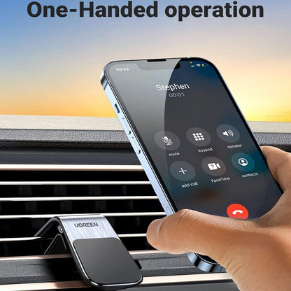 [CLEARANCE] UGREEB Universal Auto-Locking Magnetic Air Vent Car Phone Holder with 2 Adhesive Metal Plates | 80712B