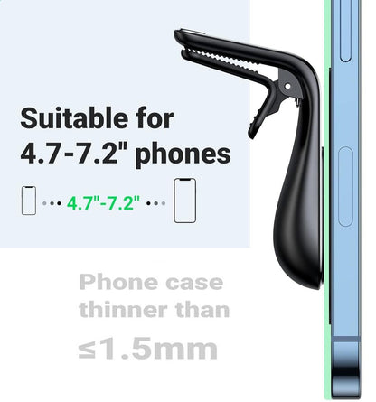 [CLEARANCE] UGREEB Universal Auto-Locking Magnetic Air Vent Car Phone Holder with 2 Adhesive Metal Plates | 80712B