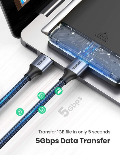 [CLEARANCE] UGREEN 2 meters USB 3.0 Type A Male to Male SuperSpeed Fast Transfer Data Cable for Hard Drive, DVD Player, PC, Laptop Computer, TV, and Webcam | 90217