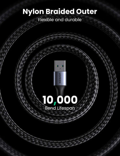 [CLEARANCE] UGREEN 2 meters USB 3.0 Type A Male to Male SuperSpeed Fast Transfer Data Cable for Hard Drive, DVD Player, PC, Laptop Computer, TV, and Webcam | 90217