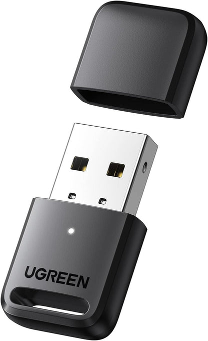[CLEARANCE] UGREEN USB Bluetooth 5.0 Adapter with 20 Meters Operating Distance, Connect Up to 5 Max Devices and 2400Mhz Frequency Range, LED Indicator for Desktop, Laptop, PC Windows 7/8.1/10/11 | 80890
