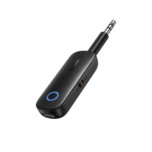 UGREEN 2-in-1 Wireless Bluetooth 5.0 Mini 3.5mm Auxiliary Audio Jack Transmitter & Receiver Adapter with 2400MHz Range, 10M Operating Distance, 5-8 Hours Battery Life for PC, Tablet, Speakers, Projectors, Laptop, Smartphone | 80893