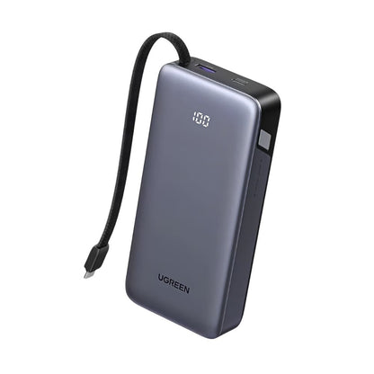UGREEN Nexode 20000mAh 67W Fast Charging Power Bank Built-In USB-C Cable LED Battery Indicator Display - PB550 | 85166B